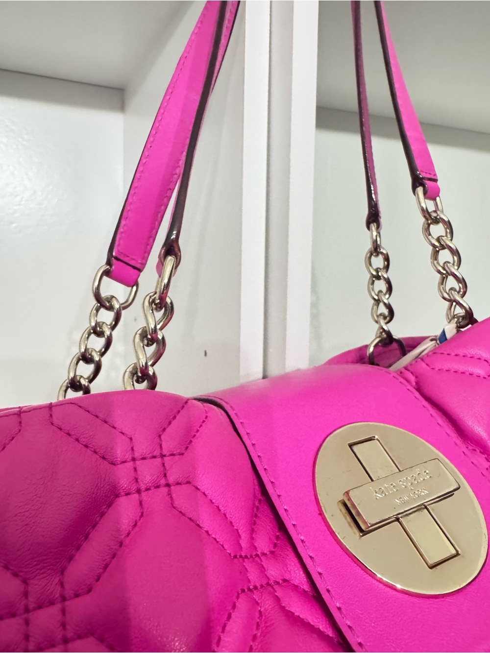 Kate Spade Pink Quilted Shoulder Bag - Picture 4 of 11